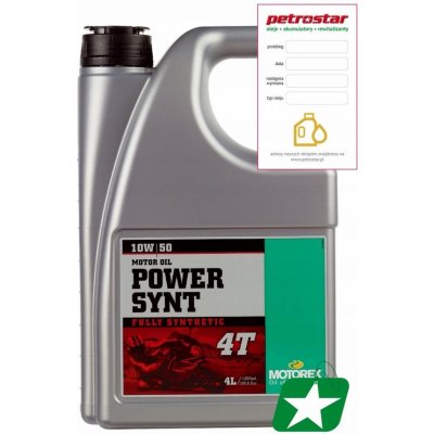 Motorex Power Synt 4T 10W-50 4 l – Sleviste.cz