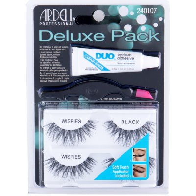 Ardell Wispies Deluxe Pack 2 páry + lepidlo na řasy Duo 2,5 g + aplikátor Black – Zboží Mobilmania