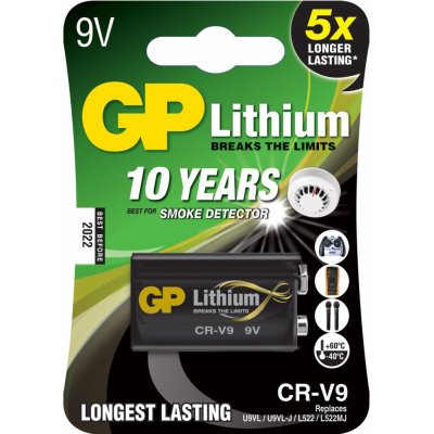 GP Lithium 9V 1ks 1022000911 – Zboží Mobilmania