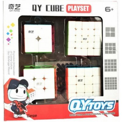 Rubikovy kostky QiYi Dárkový set bílá