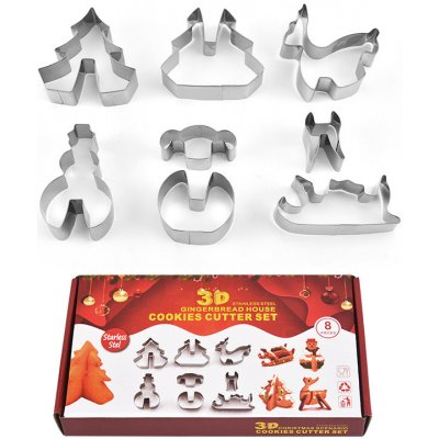 Cake star Vánoční vykrajovátka sada 8ks 3D – Hledejceny.cz