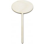 Dřevěný zápich oválná cedulka (překližka) – Zboží Mobilmania