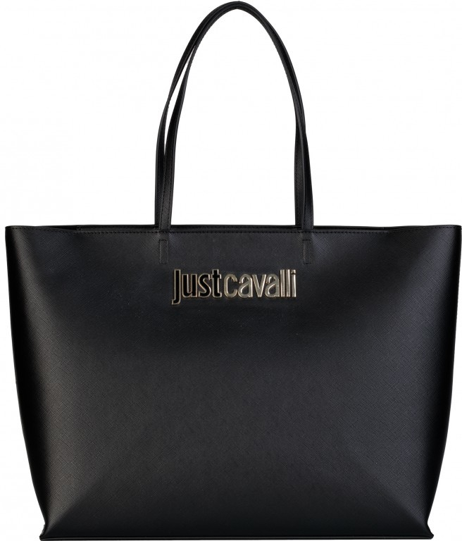 Just Cavalli značková kabelka dámská SHOPPER NERO GOLD