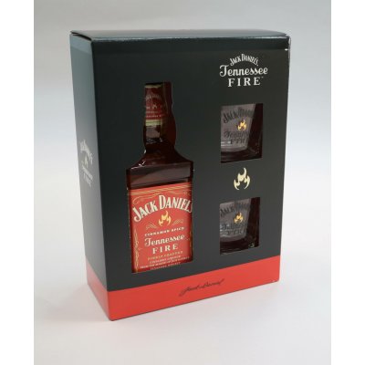 Jack Daniel's Fire 35% 0,7 l (dárkové balení 2 sklenice) – Hledejceny.cz