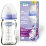 Lansinoh skleněná kojenecká láhev s NaturalWave TM savičkou savička S 160ml – Zboží Dáma