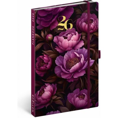 Presco Group A5 denní 2026 Fialové květy – Sleviste.cz