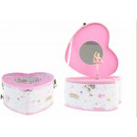 Šperkovnice hrací skříňka srdce s panenkou baletkou na natažení – Zboží Dáma