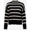 Dámský svetr a pulovr ONLY pruhovaný svetr Ibi Černý