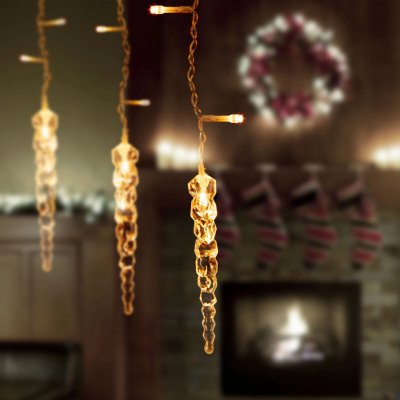 Family LED světelný závěs s rampouchy, 3,5 × 0,7 m, 180 LED, teplá bílá – Hledejceny.cz