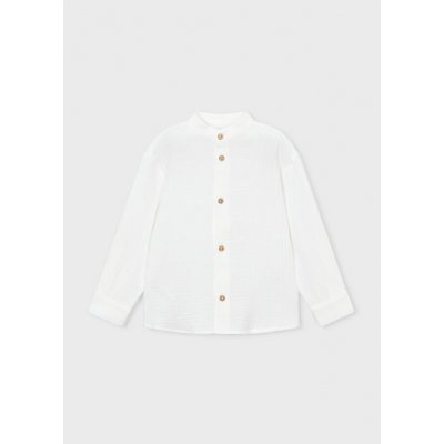 Mayoral košile s dlouhým rukávem mušelinová smetanová – Zboží Dáma