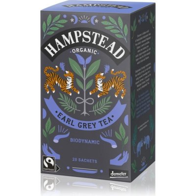 Hampstead Tea London BIO černý čaj s bergamotem Earl Grey 20 ks – Zbozi.Blesk.cz