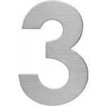 Nerezové číslo RN.120L.3.N v plochém „2D“ provedení, nerez – Sleviste.cz