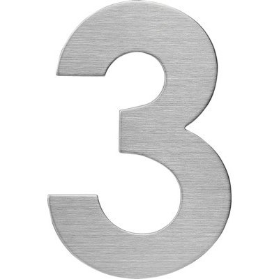 Nerezové číslo RN.120L.3.N v plochém „2D“ provedení, nerez – Sleviste.cz