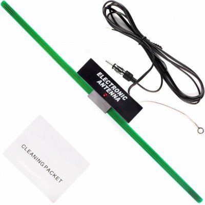 Vnitřní nalepovací autoanténa FM/AM se zesilovačem - 34cm – Sleviste.cz