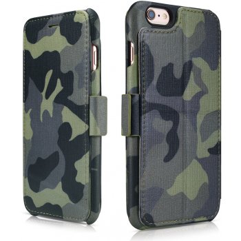 Pouzdro iCarer Camouflage Waller Case iPhone 6/6S zelené