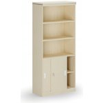 Arristo Lux, Kombinovaná kancelářská skříň zasouvací dveře, 800 x 400 x 1836 mm, bříza – Zboží Mobilmania