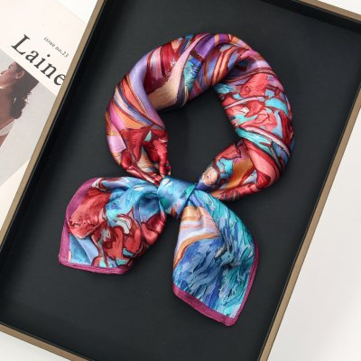 hedvábný šátek Kosatce na plátně – Zboží Dáma