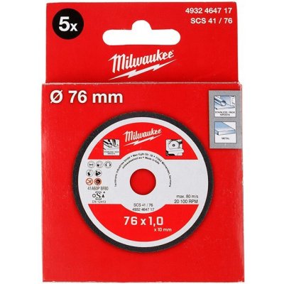 Milwaukee Řezné kotouče 76 mm 4932464717 5ks – Zboží Dáma