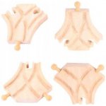 Maxim Dřevěná symetrická výhybka 4ks – Zboží Dáma