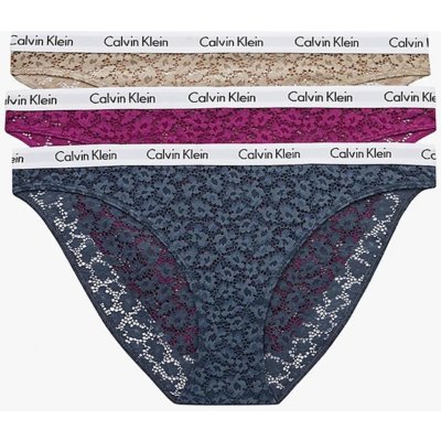 Calvin Klein Kalhotky 3 ks Underwear Dámské Modrá – Zboží Mobilmania