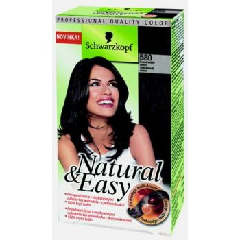 Schwarzkopf Natural & Easy 580 tmavě hnědý samet barva na vlasy