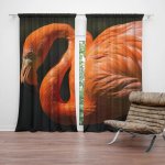 Sablio Závěs Plameňák: 2ks 140x250cm – Hledejceny.cz