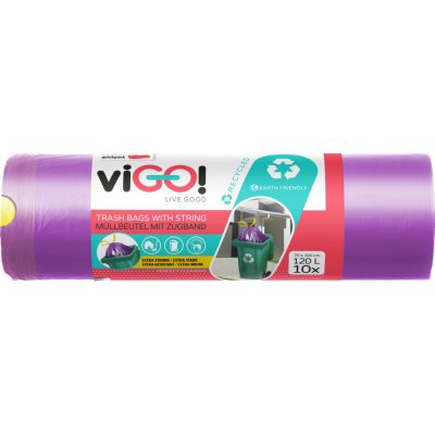 viGO! Pytle zatahovací LDPE 28µm 120l 10 ks fialové – Zboží Mobilmania