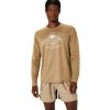 Pánské sportovní tričko Asics Fujitrail Logo LS Top M 2011C987200 pepper oatmeal