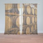 Sablio Záclony Dřevěné sudy: 2ks 150x250cm – Hledejceny.cz