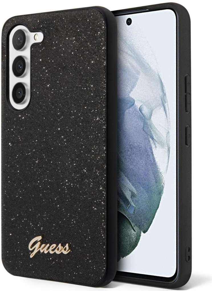 Pouzdro Guess Samsung Galaxy S23 Glitter Script černé