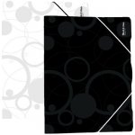 Karton P+P Desky s chlopněmi a gumičkou Black&White, černá – Sleviste.cz