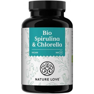 Nature Love BIO spirulina + BIO chlorella 360 tablet – Hledejceny.cz