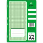 Bobo blok A4 čtverečkovaný kroužkový 50 listů – Zboží Živě