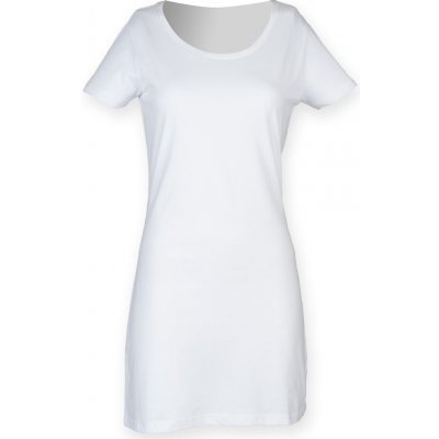 SF Skinnifit dámské letní tričkové šaty bílá – Zboží Mobilmania