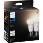 Philips LED žárovka E27 Hue 2ks 9,5W 75W teplá bílá 2700K stmívatelná – Zboží Živě