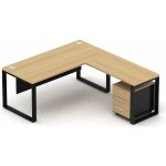 Nábytek Designový cz DEBZ13O Kancelářská sestava EPIC Z13 O dub černá – Zboží Dáma