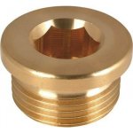 Zátka s trubkovým závitem DIN 908 G 3/4", mosaz surová (25 ks) – Zboží Mobilmania