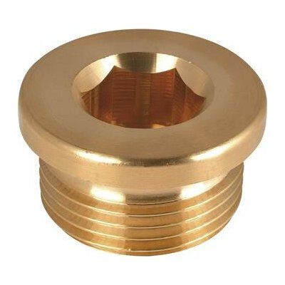 Zátka s trubkovým závitem DIN 908 G 3/4", mosaz surová (25 ks) – Zboží Mobilmania