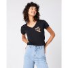 Dámská Trička Rip Curl RE-ENTRY V NECK TEE Black