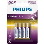 Philips Ultra Lithium AAA 4ks FR03LB4A/10 – Zboží Mobilmania