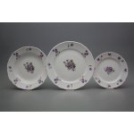 Bohemia Porcelán 1987 Rokoko Fialky 36 ks – Zboží Dáma
