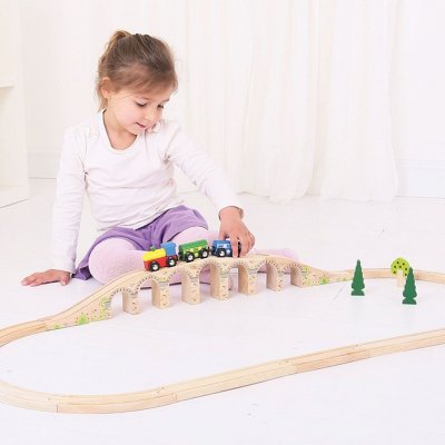Bigjigs Rail Dlouhý železniční most – Zboží Dáma