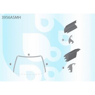 PILKINGTON Bauset (lišta) čelního okna AS 3956ASMH – Sleviste.cz