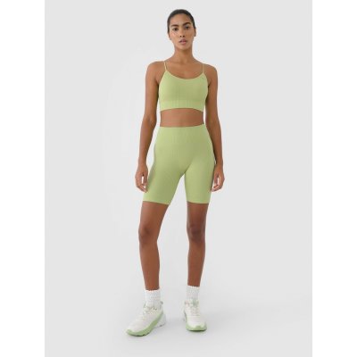 4F Dámské krátké legíny WSS25TFSTF014 LIGHT GREEN – Zboží Dáma