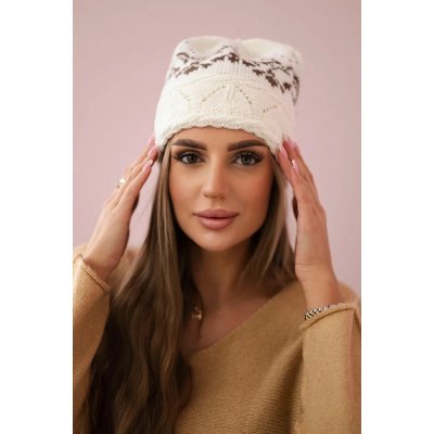 Kesi Dámská čepice Kira K374 ecru+brown hnědá – Hledejceny.cz