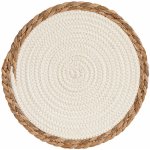 Giftdecor Prostírání z mořské trávy na okrajích bílé 35 cm – Zboží Dáma