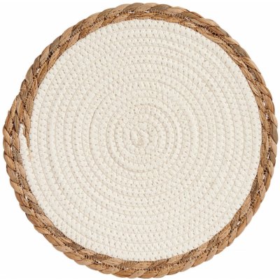 Giftdecor Prostírání z mořské trávy na okrajích bílé 35 cm – Zboží Dáma