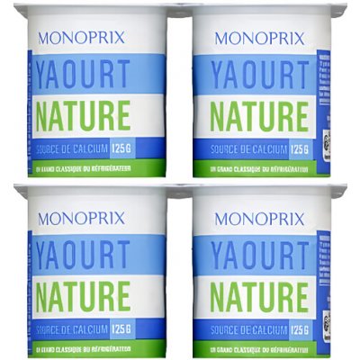 Monoprix Bílý jogurt 4 x 125 g – Hledejceny.cz