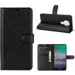 Litchi PU kožené peněženkové na mobil Nokia 3.4 - černé – Zboží Mobilmania
