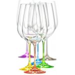 Crystalex Sklenice na víno VIOLA Rainbow 6 x 550 ml – Zboží Mobilmania